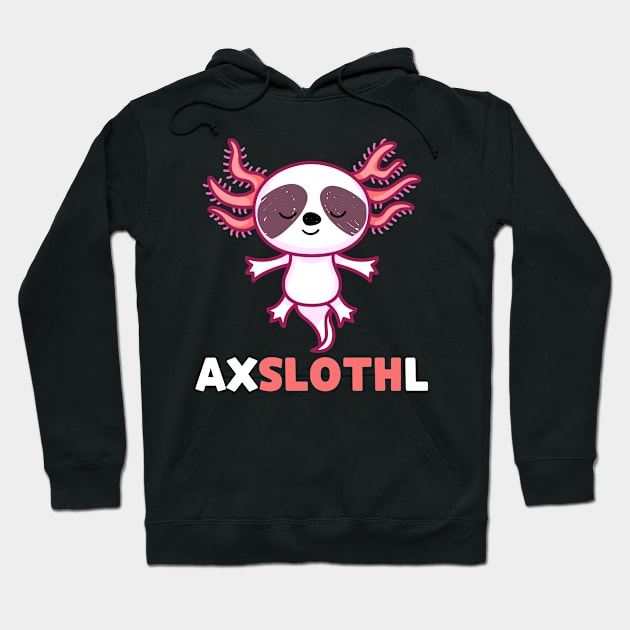 Cute Axolotl Sloth Lovers Hoodie by JB.Collection